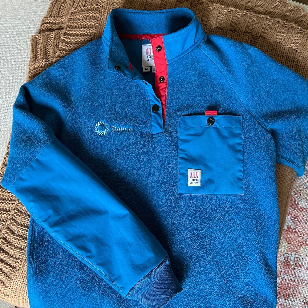 TOPO DESIGNS FLEECE PULLOVER WOMEN'S MEDIUM mountain sweatshirt rover pack back